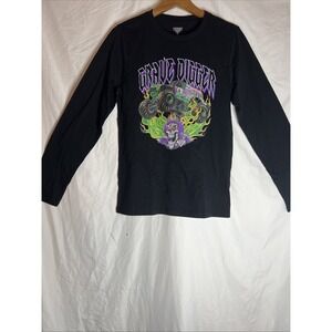 Monster Jam Grave Digger Long‎ Sleeve Graphic Boys T-Shirt Size XL